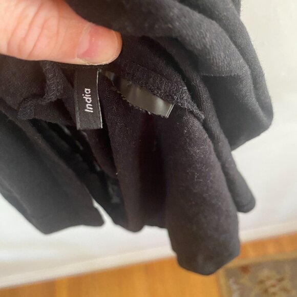 The Kooples Black Linen & Beaded T-shirt - Picture 5 of 5